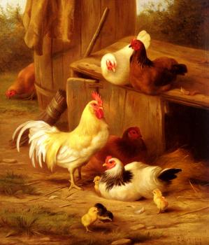 Edgar Hunt : Chickens And Chicks